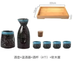 Wein- und Sake-Set aus Keramik mit Heizung – Elegantes Servierset