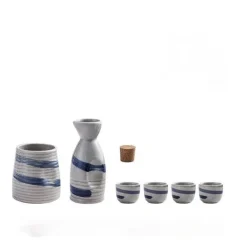 Wein- und Sake-Set aus Keramik mit Heizung – Elegantes Servierset