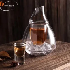 Wein- und Whiskykaraffe - Eleganter Spender aus transparentem Glas