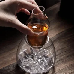 Wein- und Whiskykaraffe - Eleganter Spender aus transparentem Glas