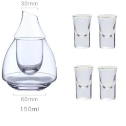 Wein- und Whiskykaraffe - Eleganter Spender aus transparentem Glas