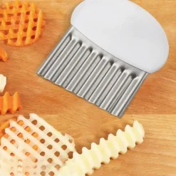 Wellenförmiges Schneidemesser - Edelstahlschneider für Obst und Gemüse