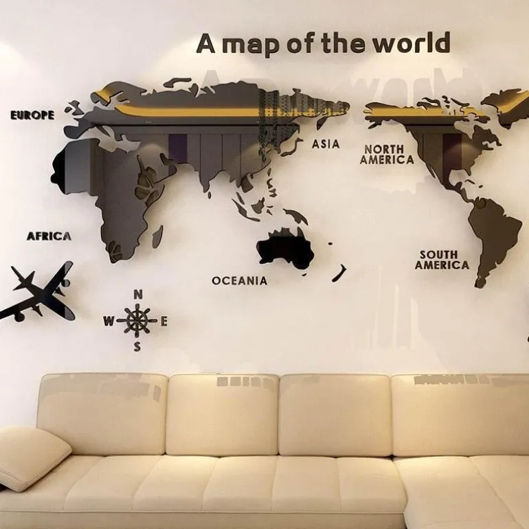 Weltkarten-Aufkleber – Globe Vision Reiseaufkleber