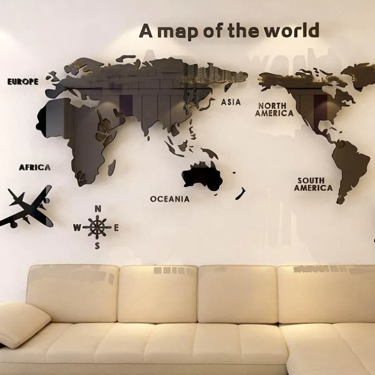 Weltkarten-Aufkleber – Globe Vision Reiseaufkleber