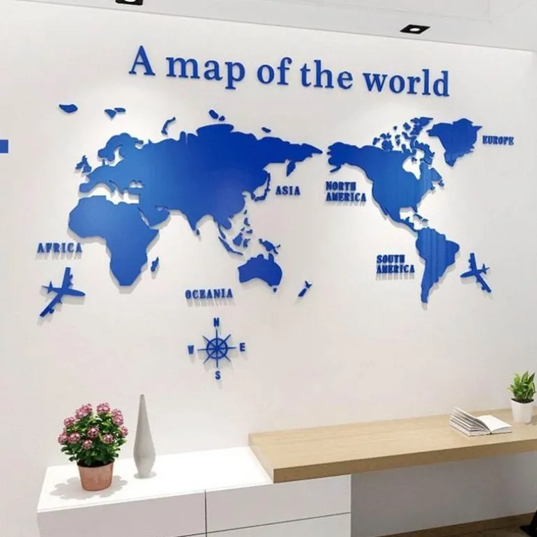 Weltkarten-Aufkleber – Globe Vision Reiseaufkleber