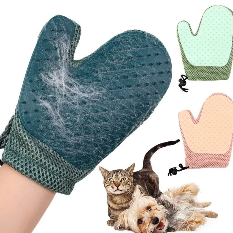 Wendbare Handschuhe zur Tierhaarentfernung – 2-in-1-Pflegewerkzeug für Hunde und Katzen