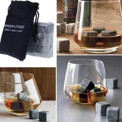 Whisky-Steine-Set – Natürliche Kühlsteine ​​für die Hausbar