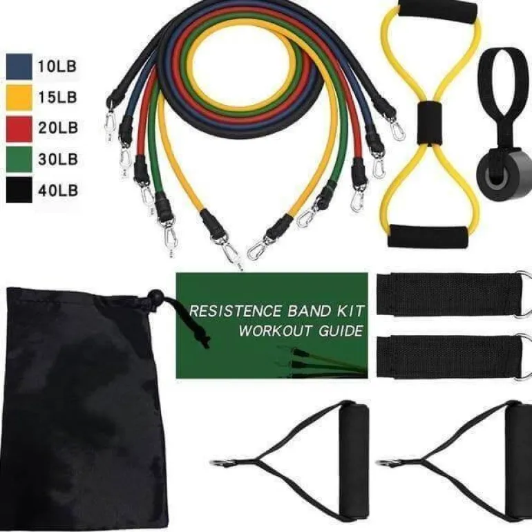 Widerstandsband-Set – 16-teiliges Armkraft-Trainingsset