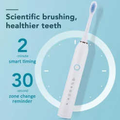 Wiederaufladbare elektrische Zahnbürste – 6 Vibrationen, Aufhellung und Mundpflege