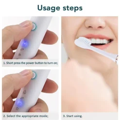 Wiederaufladbare elektrische Zahnbürste – 6 Vibrationen, Aufhellung und Mundpflege