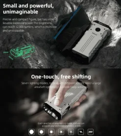 Wiederaufladbare Hochleistungs-Camping-Taschenlampe, tragbare LED-Laterne für Outdoor-Abenteuer