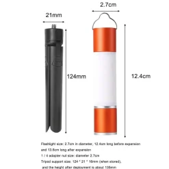 Wiederaufladbare LED-Camping-Taschenlampe – Zoombares tragbares Hängelicht