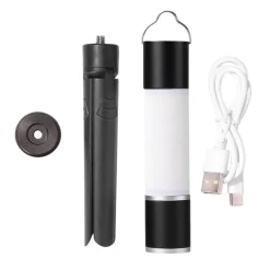 Wiederaufladbare LED-Camping-Taschenlampe – Zoombares tragbares Hängelicht