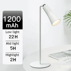 Wiederaufladbare LED-Schreibtischlampe – einstellbares rotierendes Licht