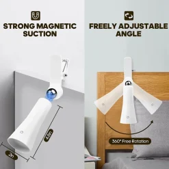 Wiederaufladbare LED-Schreibtischlampe – einstellbares rotierendes Licht