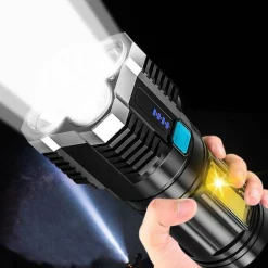 Wiederaufladbare LED-Taschenlampe – ultrahelles tragbares Licht