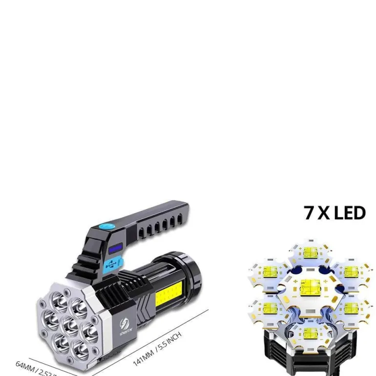 Wiederaufladbare LED-Taschenlampe – Hochleistungs-Taschenlampe mit superheller Leuchtkraft
