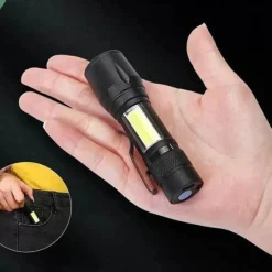 Wiederaufladbare Mini-Taktiktaschenlampe - Tragbares Campinglicht