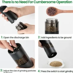 Wiederaufladbare Salz- und Pfeffermühle – Automatische Gewürzmühle