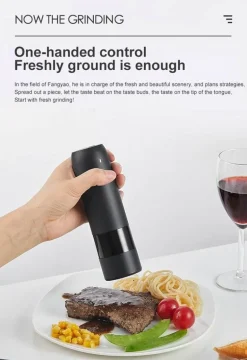 Wiederaufladbare Salz- und Pfeffermühle – Automatische Gewürzmühle