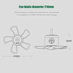 Wiederaufladbare tragbare Hängeventilatorlampe - Coole Wohndekoration