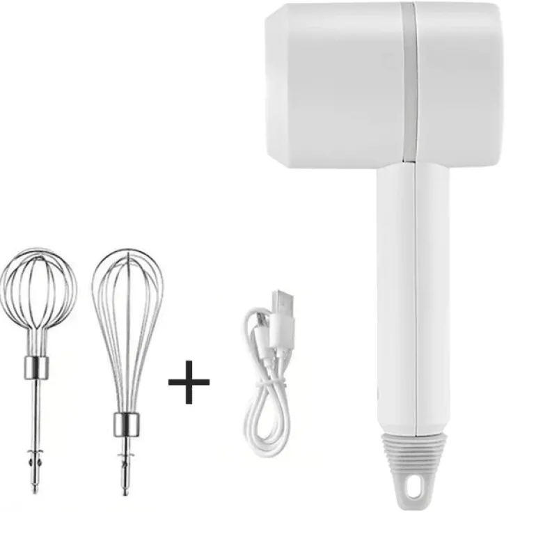 Wiederaufladbarer 3-in-1-Küchenmixer in Pastell – automatischer Mixer und Küchenmaschine