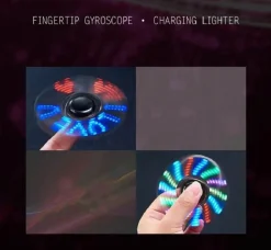 Wiederaufladbares, farbenfrohes Fidget Spinner-Feuerzeug – lustiger und funktionaler Zünder