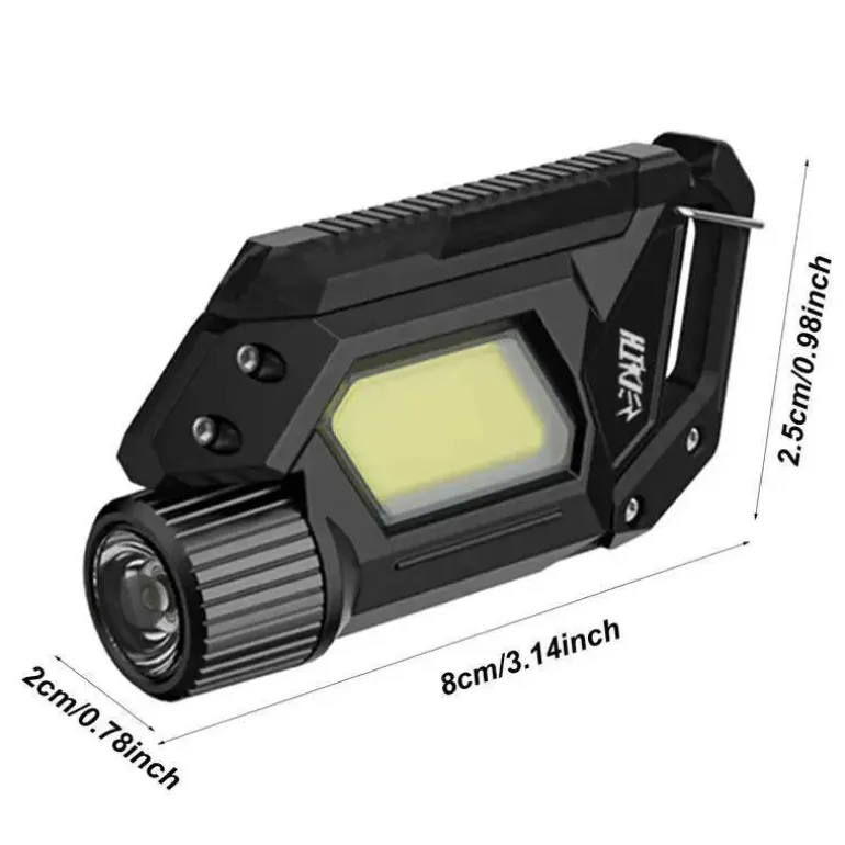 Wiederaufladbares LED-Schlüsselringlicht – Kompakte Camping-Taschenlampe