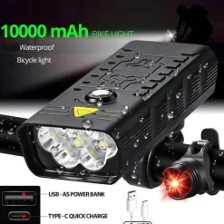 Wiederaufladbares USB-Fahrrad-Frontlicht - Heller LED-Scheinwerfer