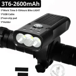 Wiederaufladbares USB-Fahrrad-Frontlicht - Heller LED-Scheinwerfer