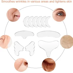 Wiederverwendbare Anti-Falten-Pads aus Silikon – Hautpflegebehandlung