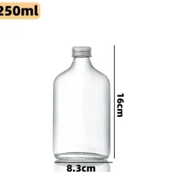 Wiederverwendbare Getränkeflaschen aus klarem Glas – perfekt zum Entsaften von Smoothies, Kombucha, Tee, Milch und Wein