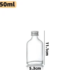 Wiederverwendbare Getränkeflaschen aus klarem Glas – perfekt zum Entsaften von Smoothies, Kombucha, Tee, Milch und Wein