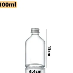 Wiederverwendbare Getränkeflaschen aus klarem Glas – perfekt zum Entsaften von Smoothies, Kombucha, Tee, Milch und Wein