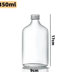 Wiederverwendbare Getränkeflaschen aus klarem Glas – perfekt zum Entsaften von Smoothies, Kombucha, Tee, Milch und Wein