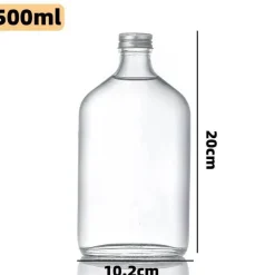 Wiederverwendbare Getränkeflaschen aus klarem Glas – perfekt zum Entsaften von Smoothies, Kombucha, Tee, Milch und Wein