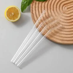 Wiederverwendbare Glasstrohhalme – Umweltfreundlich mit Reinigungsbürsten