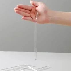 Wiederverwendbare Glasstrohhalme – Umweltfreundlich mit Reinigungsbürsten