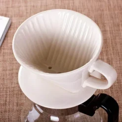 Wiederverwendbarer Keramik-Kaffeefilter – Tropftrichter für handgebrühten Kaffee