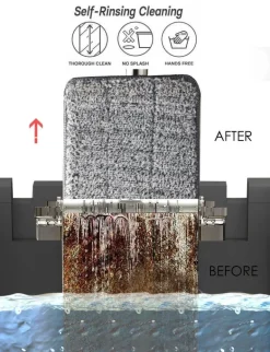 Wiederverwendbarer Mikrofaser-Flachmopp – waschbares Reinigungswerkzeug
