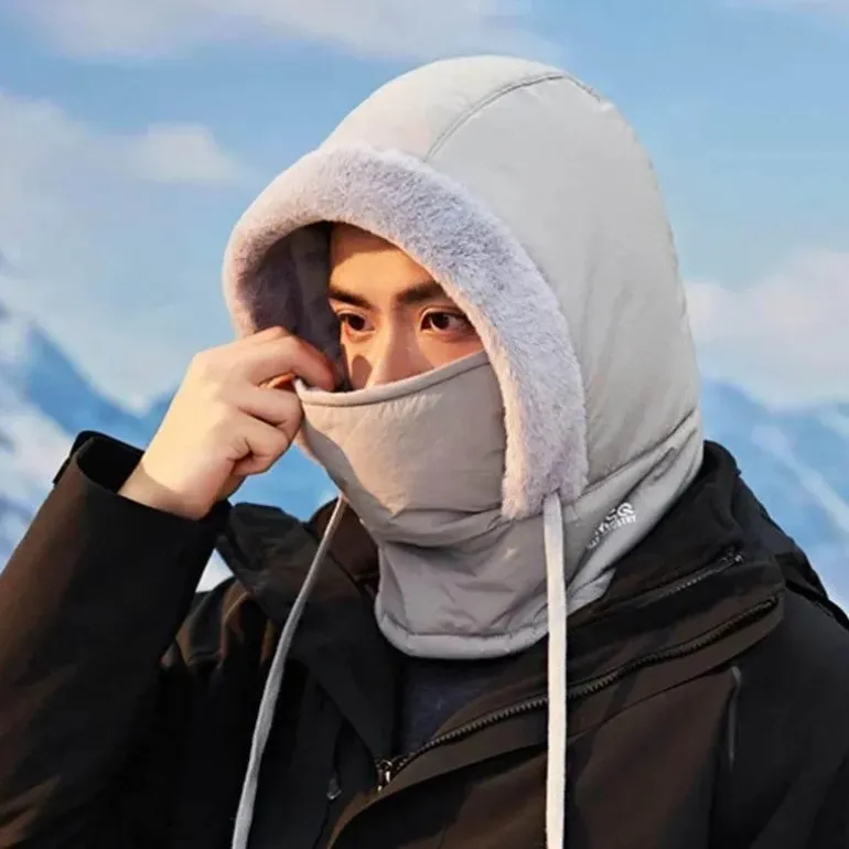 Winddichte, isolierte Gesichtsbedeckung mit Kapuze für den Winter – warmer Schutz