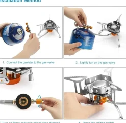 Winddichter Campingkocher – Outdoor-Gaskocher für Camping und Wandern