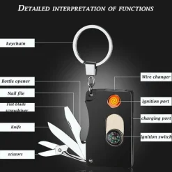 Winddichtes, flammenloses Feuerzeug – Multifunktionswerkzeug mit USB-Aufladung