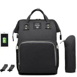 Windelrucksack für Mütter und Babys mit großer Kapazität – multifunktionales USB-Design