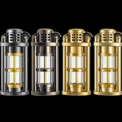 Windfestes Kerosinfeuerzeug aus Metall – Transparentes Flammendesign