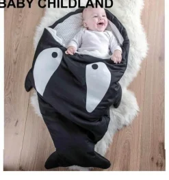 Winter Hai Babydecke - Kuschelige Babydecke mit Hai-Motiv