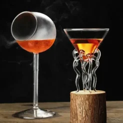 Wirbelglas-Strohhalmbecher für Partys, Nachtclubs, elegantes und lustiges Trinkgeschirr