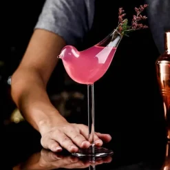 Wirbelglas-Strohhalmbecher für Partys, Nachtclubs, elegantes und lustiges Trinkgeschirr