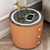 Wireless Charging Nightstand - Round Smart Bedside Table