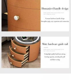 Wireless Charging Nightstand - Round Smart Bedside Table